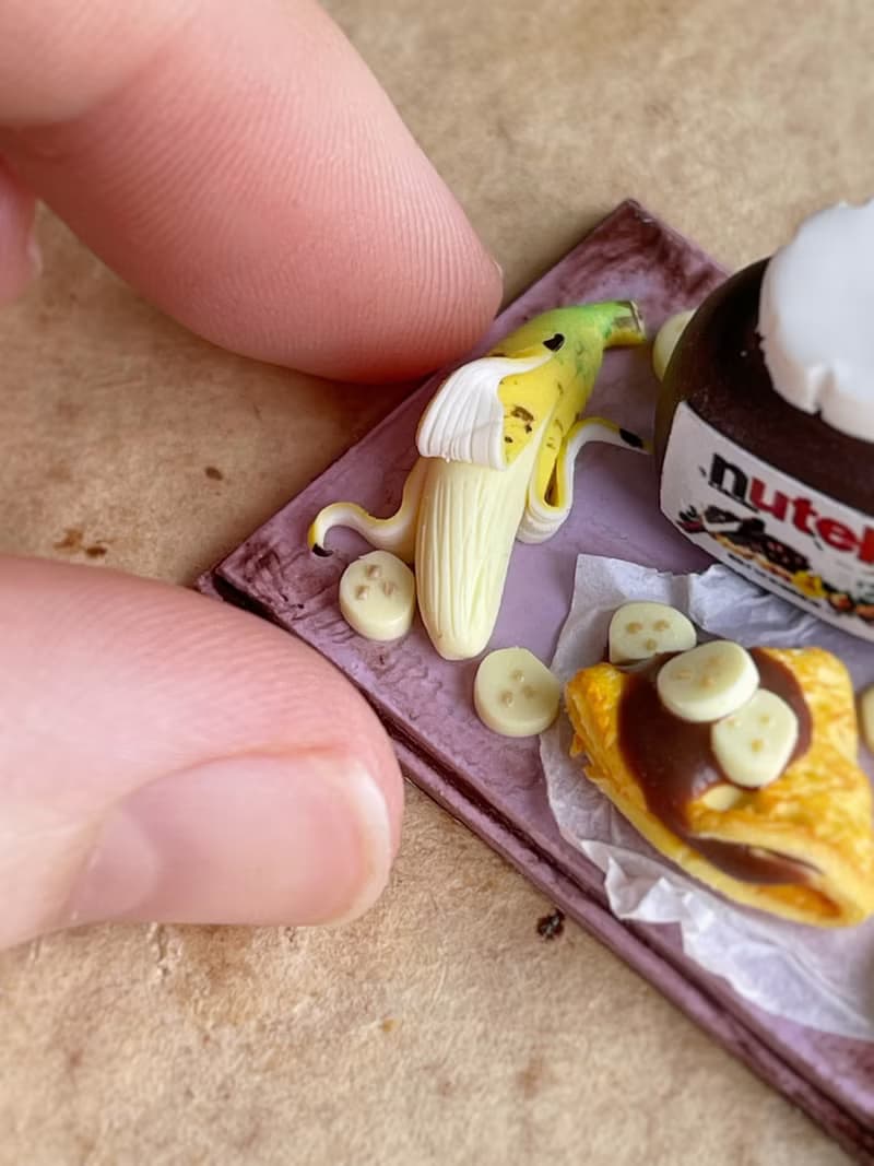 Miniature set with pancakes