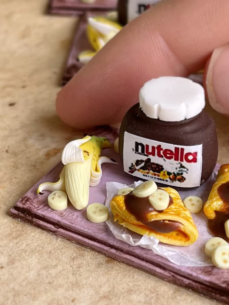 Miniature set with pancakes