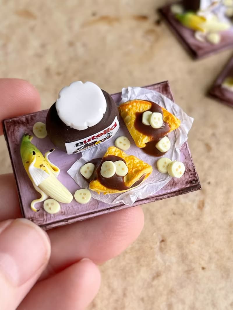 Miniature set with pancakes