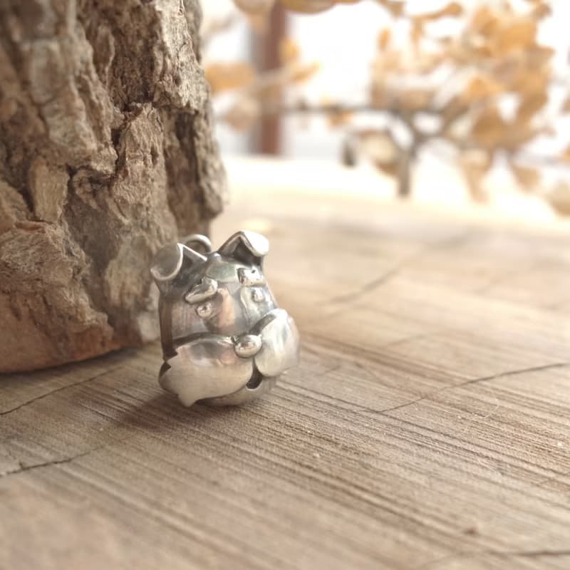純銀 - 雪納瑞鈴鐺 - 墜子