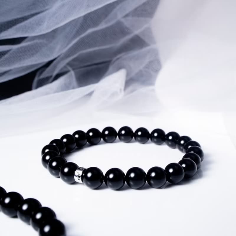 黑碧璽 | 天然能量手串 | 8-9mm