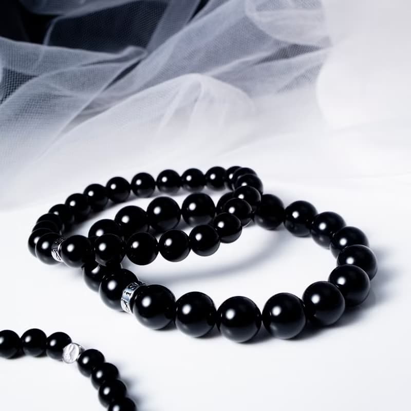 黑碧璽 | 天然能量手串 | 8-9mm