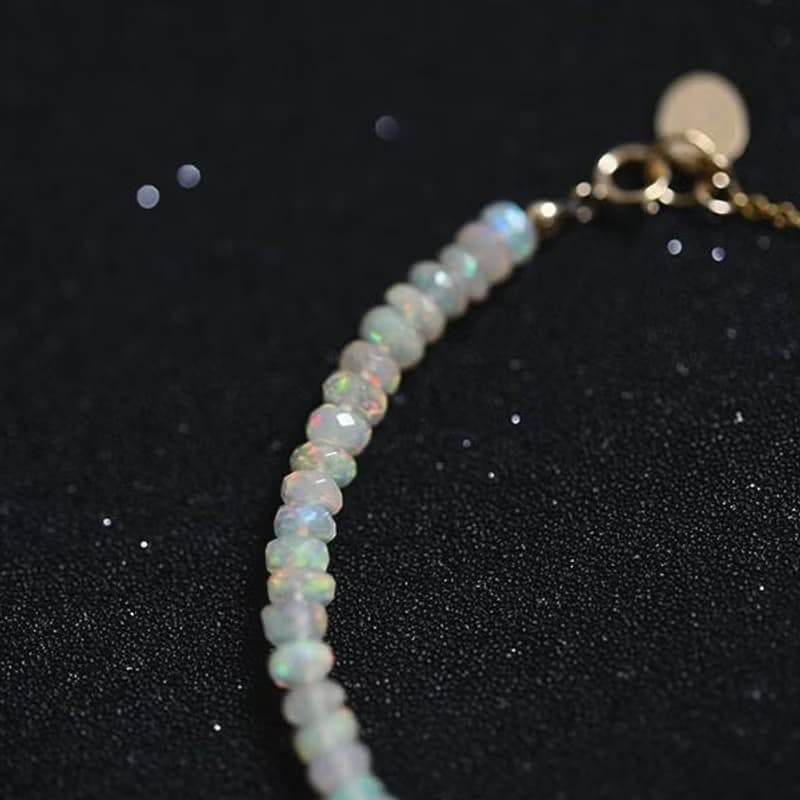 願いを叶う 妖精の石 ウォーターオパールの2WAY ブレスレット 10月誕生石