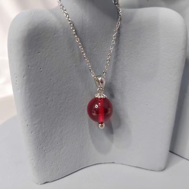 天然紅寶石項鍊