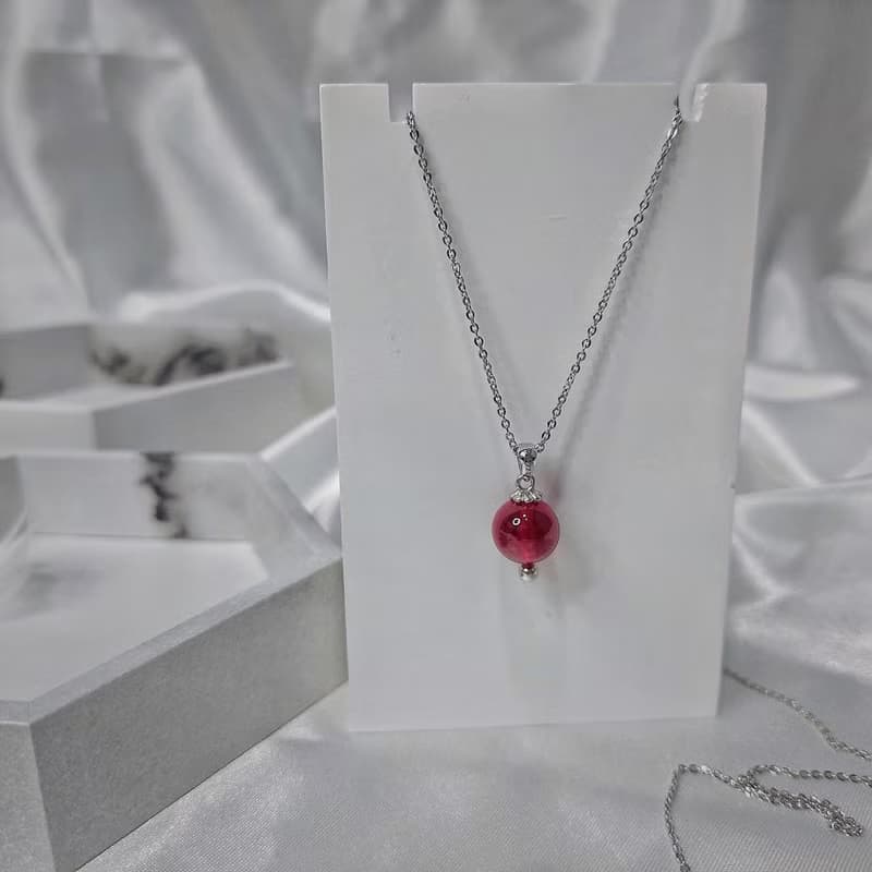天然紅寶石項鍊