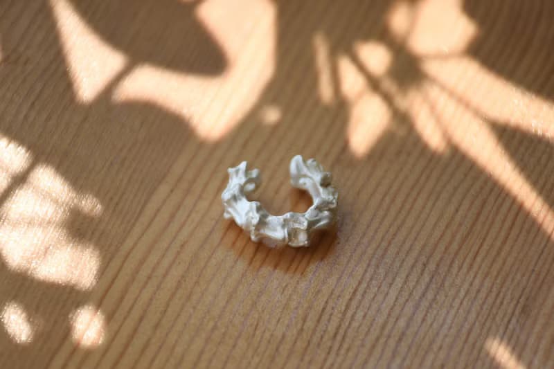 脊椎骨節純銀耳骨夾 暗黑美學手工無耳洞耳夾耳掛