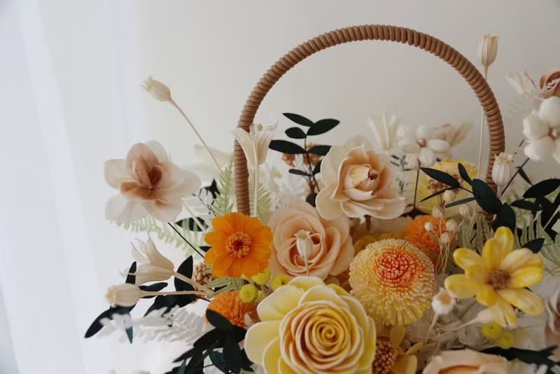 野餐提籃永生盆花 永生玫瑰 開幕花禮 喬遷賀禮 榮升禮物