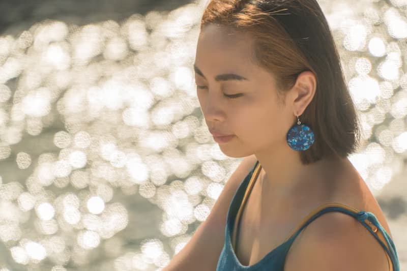海洋印象 純銀紗光大圓耳環 可換耳夾