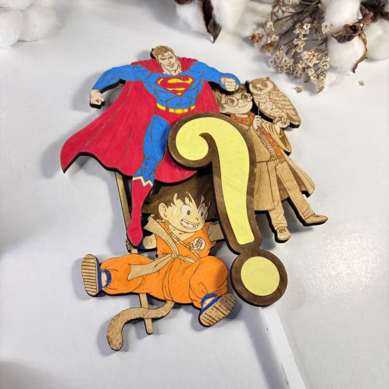 Wood Custom Cake Topper - Hand Painted Birthday Keepsake - Custom Theme