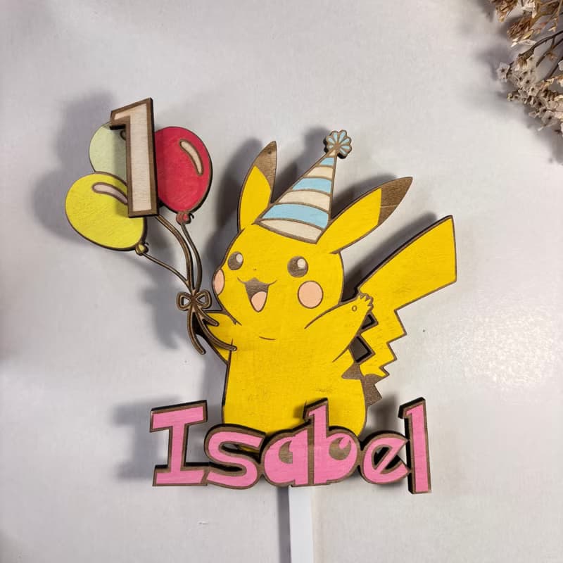 Wood Custom Cake Topper - Hand Painted Birthday Keepsake - Custom Theme