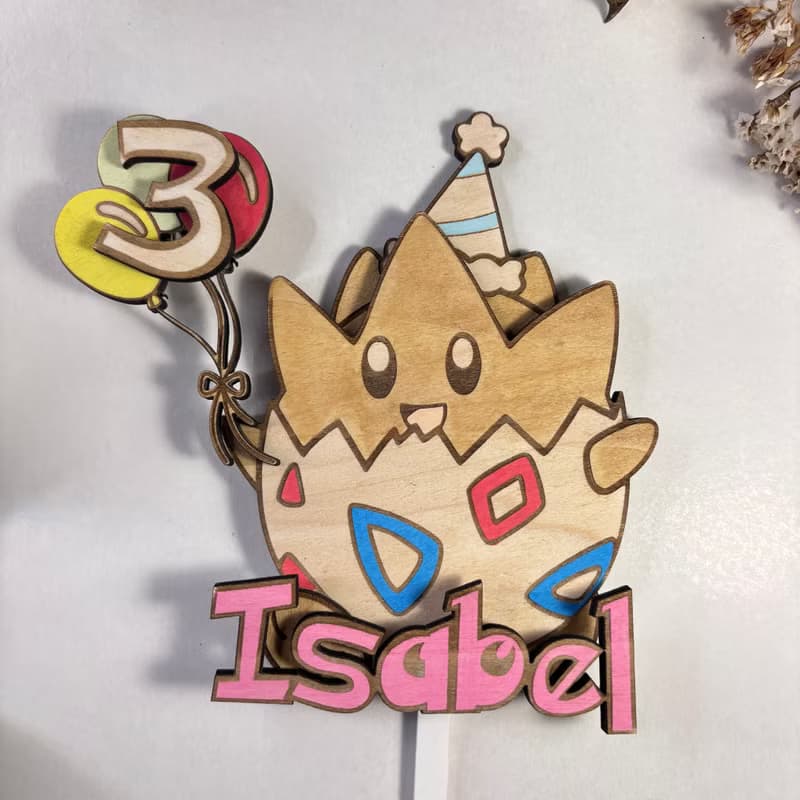 Wood Custom Cake Topper - Hand Painted Birthday Keepsake - Custom Theme