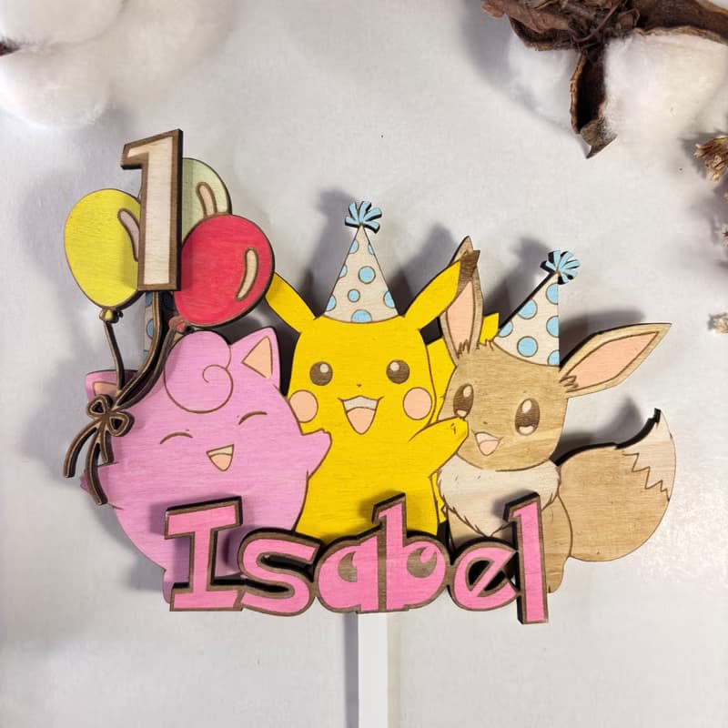 Wood Custom Cake Topper - Hand Painted Birthday Keepsake - Custom Theme