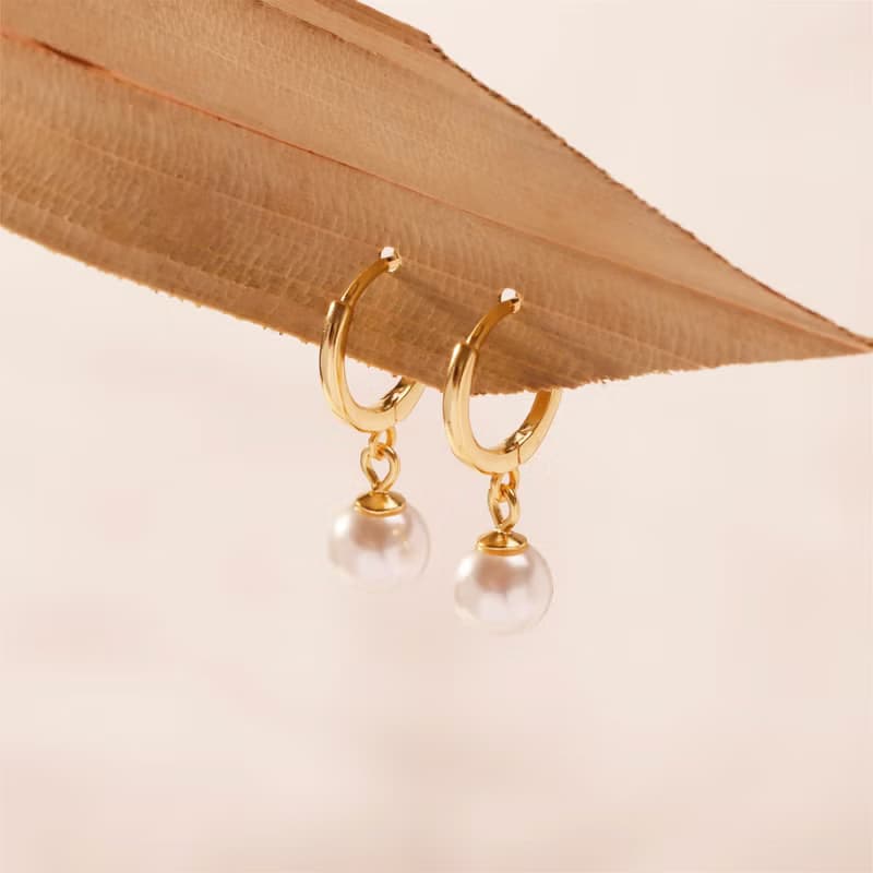 原創設計小眾高級感s925銀珍珠耳環小吊墜 秋冬新款 聖誕禮物推薦