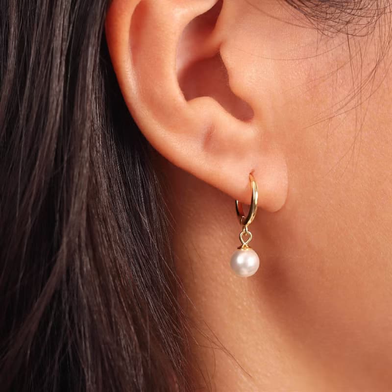 原創設計小眾高級感s925銀珍珠耳環小吊墜 秋冬新款 聖誕禮物推薦