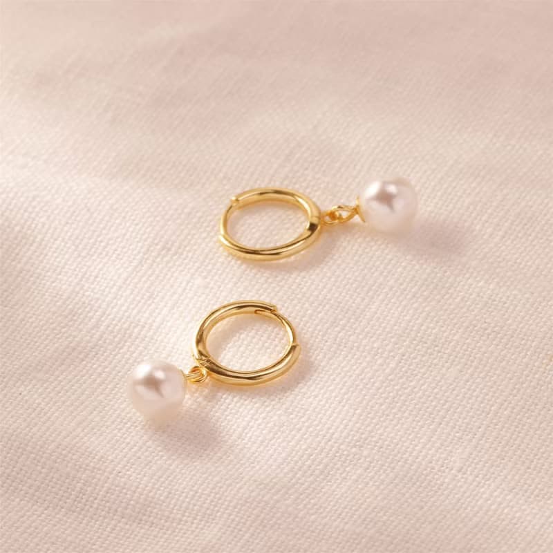 原創設計小眾高級感s925銀珍珠耳環小吊墜 秋冬新款 聖誕禮物推薦