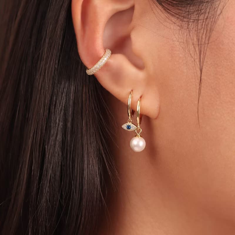 原創設計小眾高級感s925銀珍珠耳環小吊墜 秋冬新款 聖誕禮物推薦