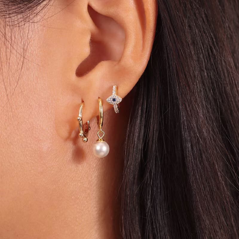 原創設計小眾高級感s925銀珍珠耳環小吊墜 秋冬新款 聖誕禮物推薦