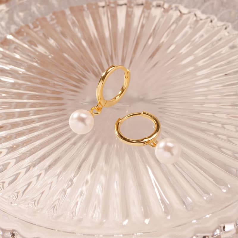 原創設計小眾高級感s925銀珍珠耳環小吊墜 秋冬新款 聖誕禮物推薦