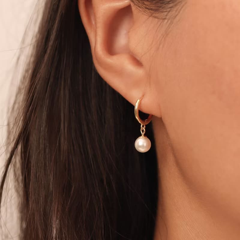 原創設計小眾高級感s925銀珍珠耳環小吊墜 秋冬新款 聖誕禮物推薦