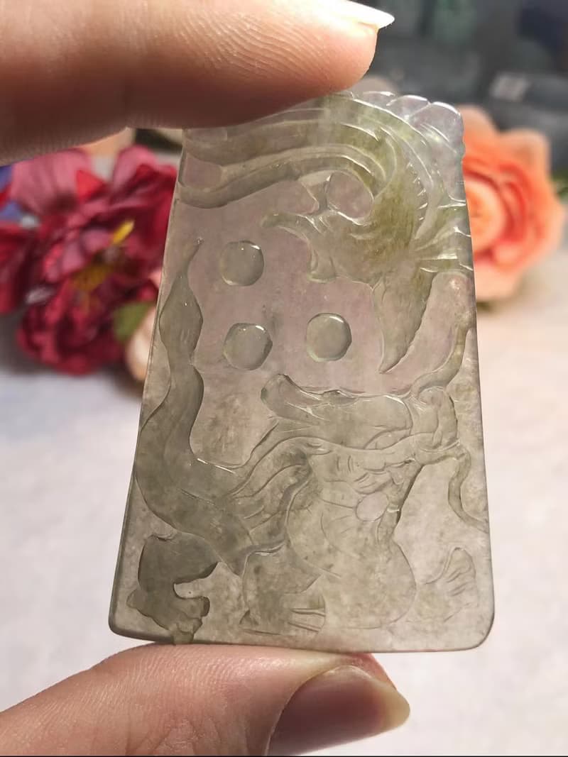 多寶晶石/天然翡翠A貨/龍鳳牌結婚禮物/情侶禮物/結婚禮物/龍鳳珮