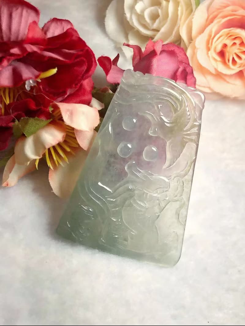多寶晶石/天然翡翠A貨/龍鳳牌結婚禮物/情侶禮物/結婚禮物/龍鳳珮