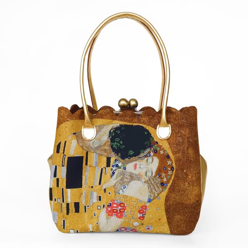 Klimt克林姆 吻 限量收藏 手作口金肩背包 手提側背 名畫藝術
