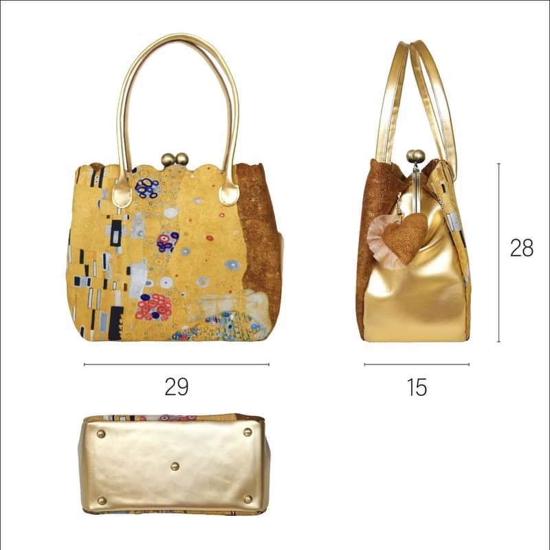 Klimt克林姆 吻 限量收藏 手作口金肩背包 手提側背 名畫藝術