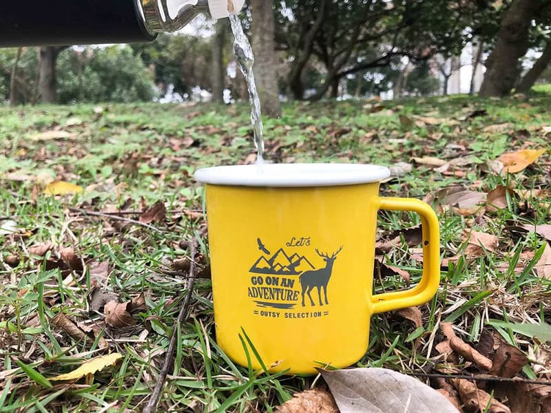 OUTSY高山水鹿琺瑯杯390ml(黃色) 交換禮物
