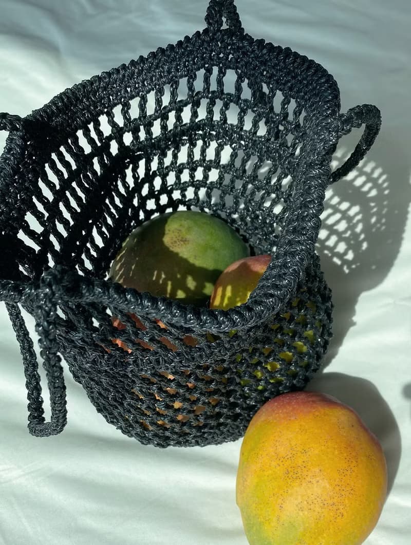 Black Summer Resort Beach Mesh Net Bag Tote Bag