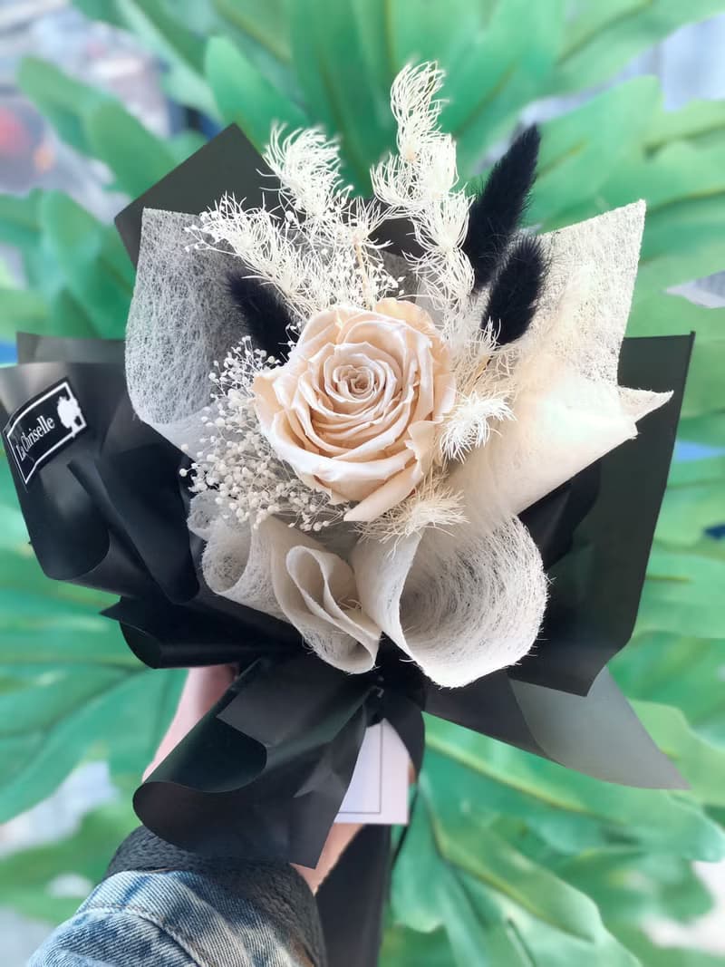 可寄台灣 香奈風  單枝 玫瑰花 保鮮花束 永生花束 不凋花束