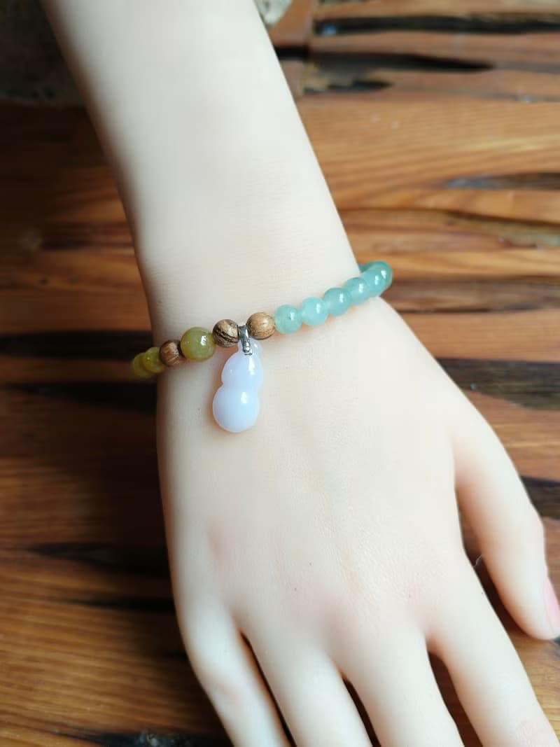 緬甸天然冰種黃、綠翡珠 紫翡葫蘆 手串手鍊