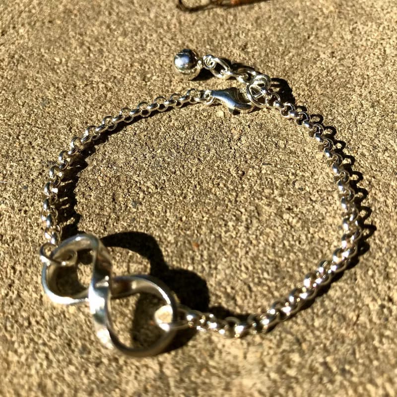 V30款-做不出一樣的銀手鍊-無線符號-999+925純銀手鍊