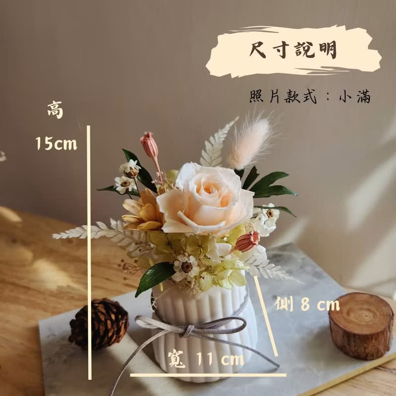 永生玫瑰擴香盆栽材料包 有教學影片 節氣盆栽材料包 手作活動
