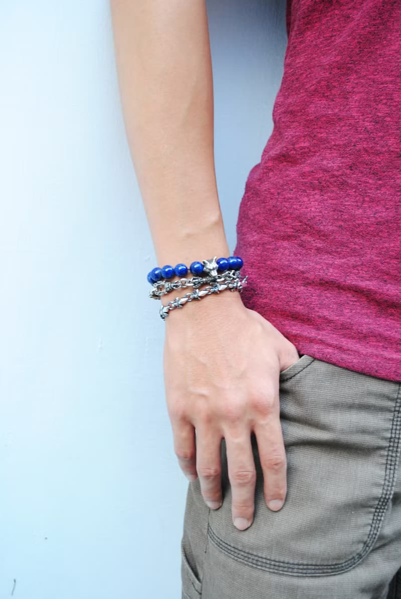 水川/手做銀飾/手鍊/亞瑟。鴞