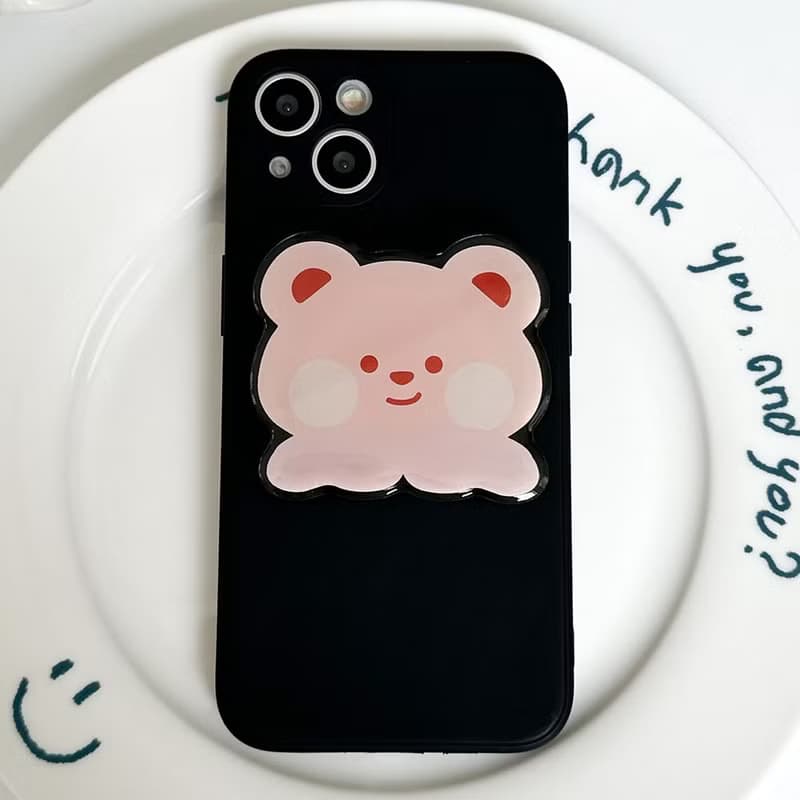 Bubble tea bear grip smartphone acrylic smart tok
