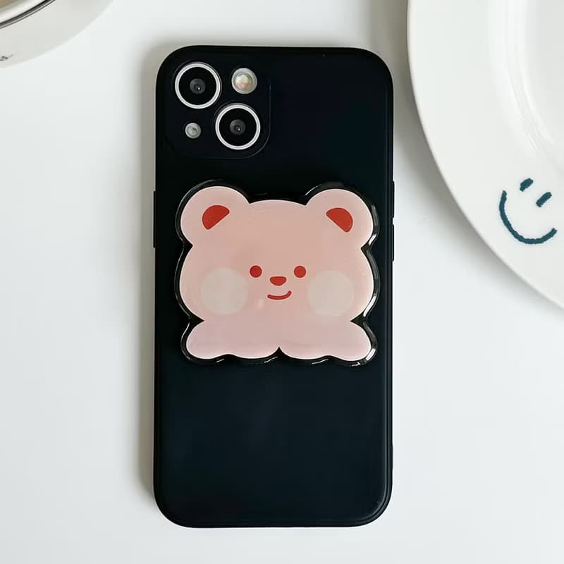 Bubble tea bear grip smartphone acrylic smart tok