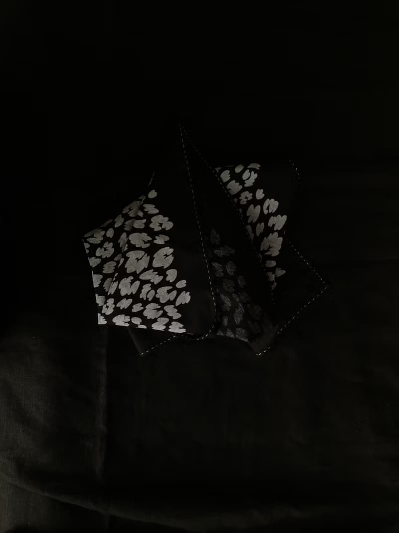 leopard handkerchief  black
