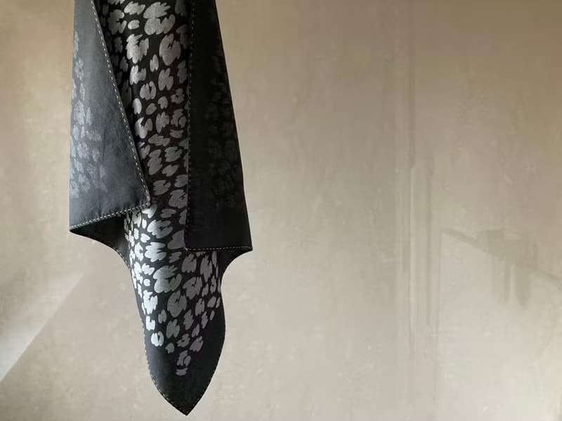 leopard handkerchief  black