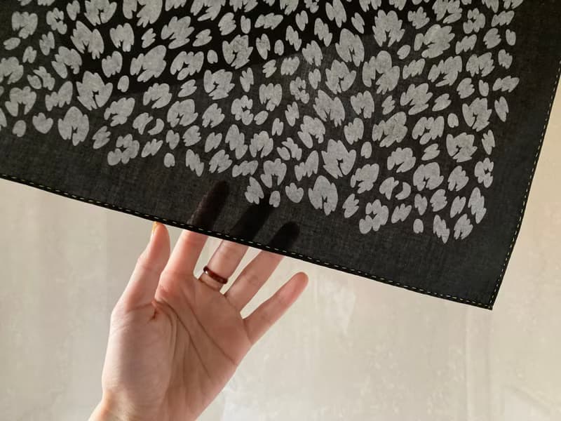leopard handkerchief  black