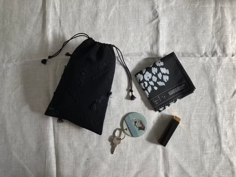 leopard handkerchief  black