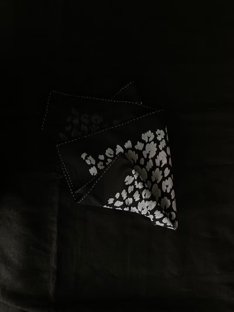 leopard handkerchief  black