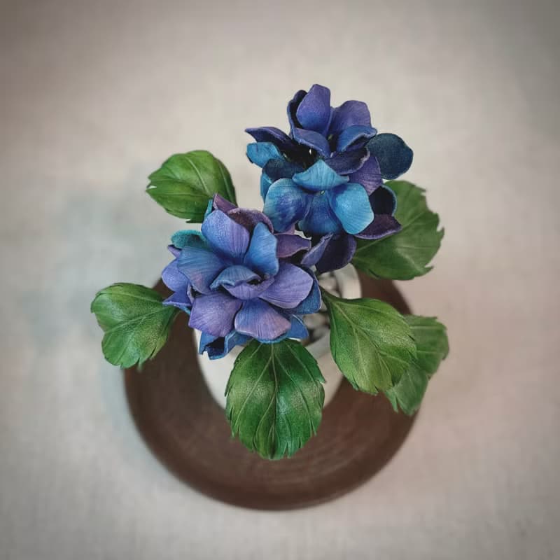 繡球花 皮革盆栽  送禮