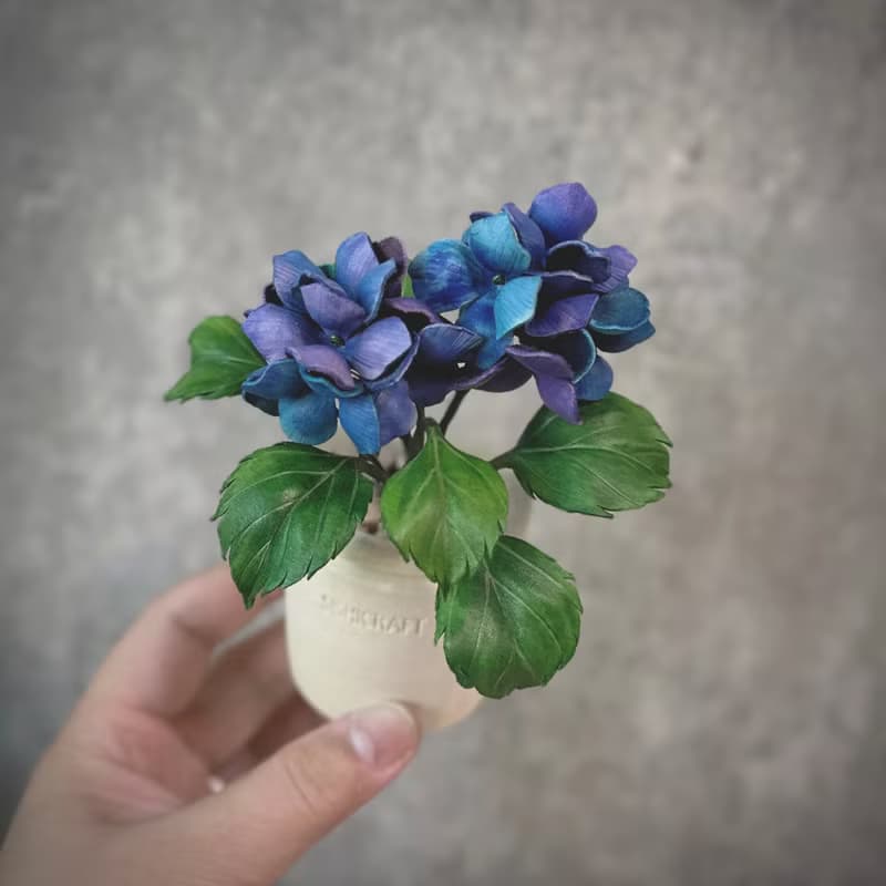 繡球花 皮革盆栽  送禮