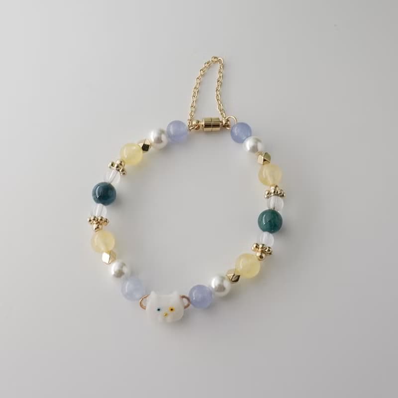 貓貓好朋友手鍊 | 迷你白