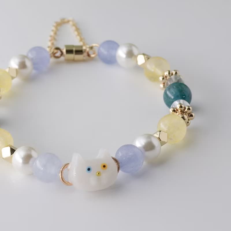 貓貓好朋友手鍊 | 迷你白