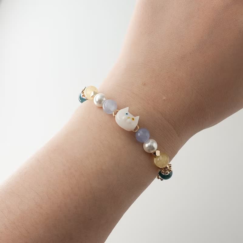 貓貓好朋友手鍊 | 迷你白