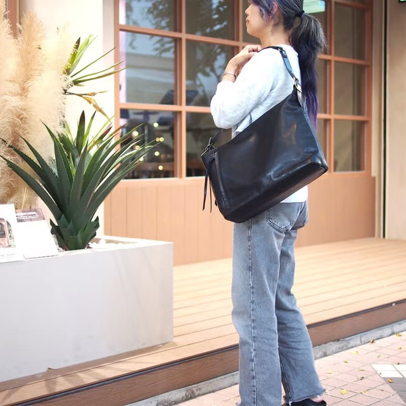 日系雅痞 率性馬皮托特/肩背包Made in Japan by Less Design