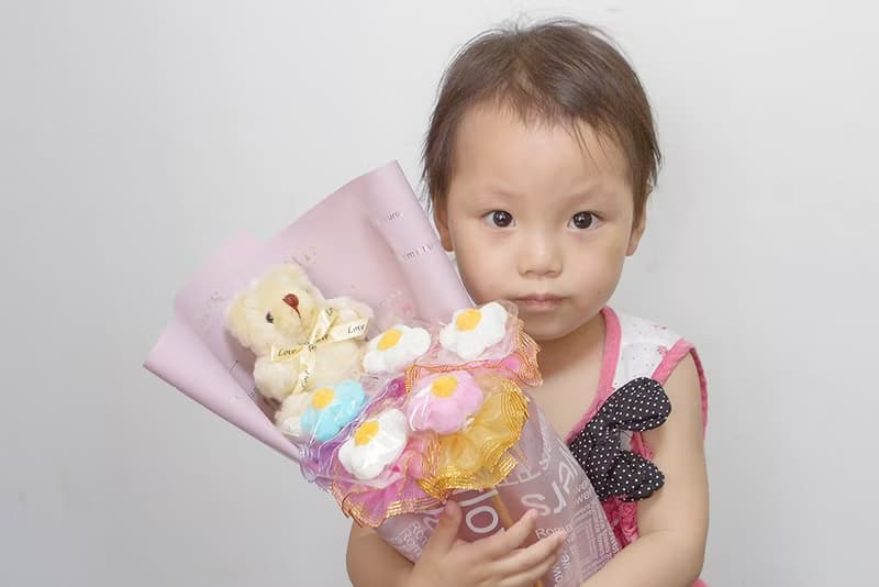 熊熊花語小花束(含泰迪熊X1隻+大花花棉花糖X5支) 畢業 生日禮物