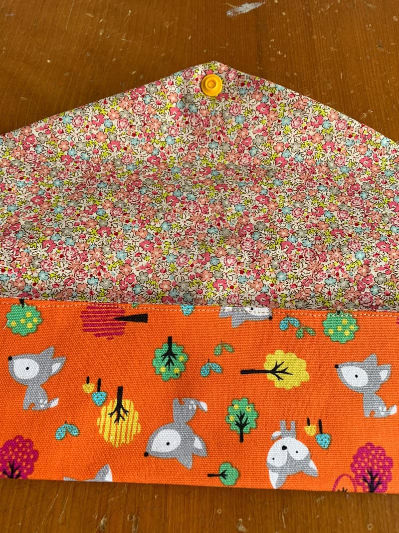 文青風環保筷袋  松鼠遊趣 橘 手作餐具袋.交換禮物.嚴選最