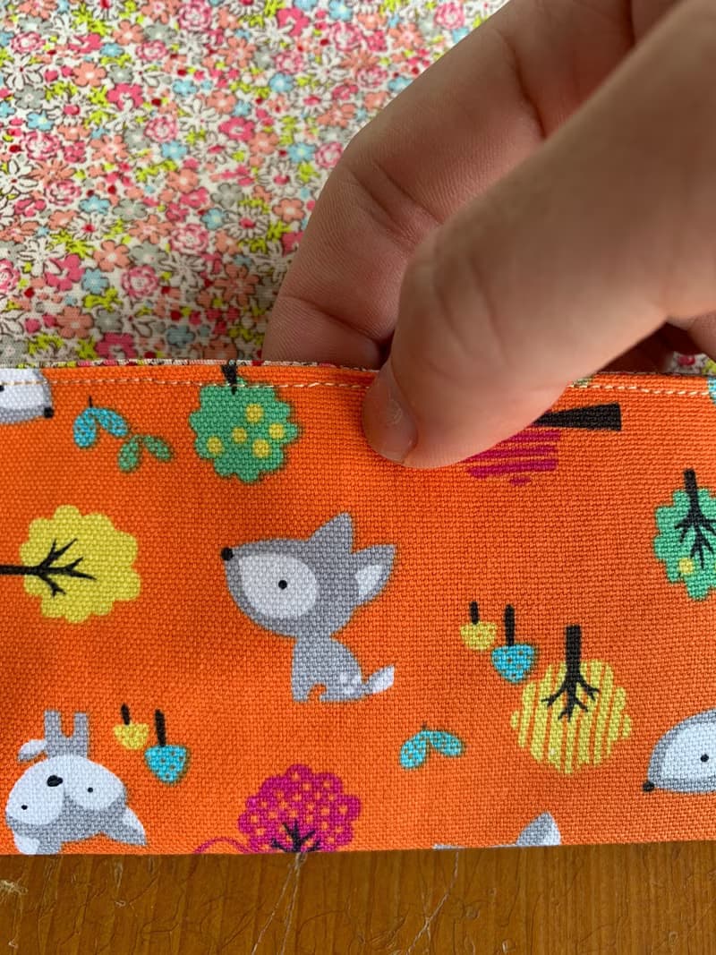 文青風環保筷袋  松鼠遊趣 橘 手作餐具袋.交換禮物.嚴選最